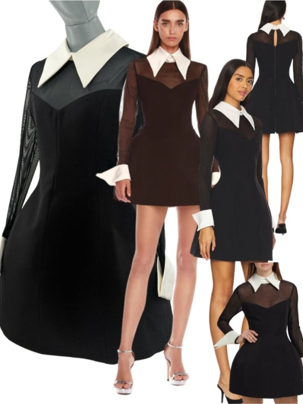 🆕 BRONX & BANCO 🧿 NWOT Wednesday Long Sleeve Mini Dress, Black - Sz M US 6